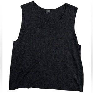 Eileen Fisher Moreno Wool Charcoal Sleeveless Top size tag removed